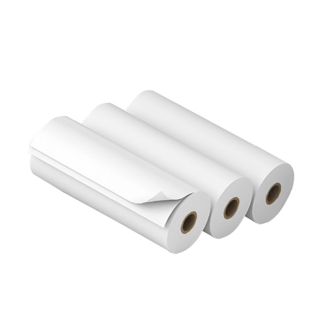 Papier Thermique Adhésif 77x30mm 3 Rouleaux pour Impression Sans Encre pour Mémo Photo Plan de Travail Journal
