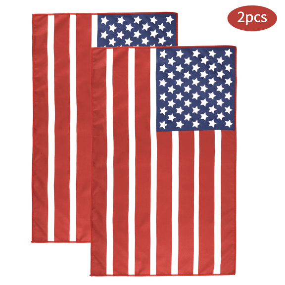 Evlmd 2 PCS Sand-Free Microfiber Beach Towel, 16" x 25", USA Flag Design, Quick Dry Lightweight Towel, Soft & Absorbent, Compact Travel Towel for Beach & Pool