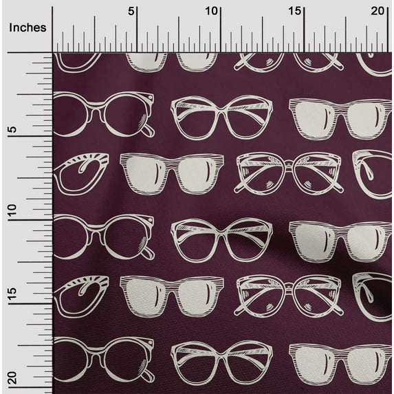 oneOone Cotton Flex Chocolate Brown Fabric Goggles Fashion Sewing Fabric By The Yard Printed Diy Clothing Sewing Supplies 40 Inch Wide