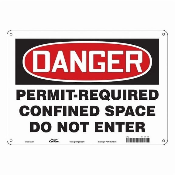 Condor Safety Sign,10 inx14 in,Polyethylene 465M86