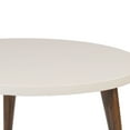 thumbnail image 3 of 24 Inch Modern Coffee Table Round Off White MDF Top Tapered Brown Mango Wood Legs - Saltoro Sherpi, 3 of 7
