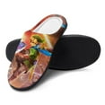 thumbnail image 4 of Men The Legend of Zelda Slippers Non-Slip Fuzzy House Slippers Warm Soft Plush Winter House Shoes Indoor Outdoor Slip-On Shoes, 4 of 7