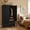 60inch-Black, variant on avobird 60" Tall Metal Wardrobe Cabinet with 1 Drawer and Hanging Rod, 2 Doors Wardrobe Closet with Shelf for Bedroom, Black