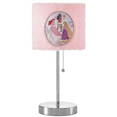 Disney Princess Plush Shade Stick Lamp for Kids, 15" H x 7" W