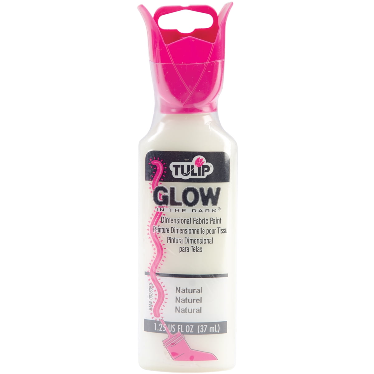 Tulip Dimensional Fabric Paint 1.25oz-Glow In The Dark Natural -65000G-65174