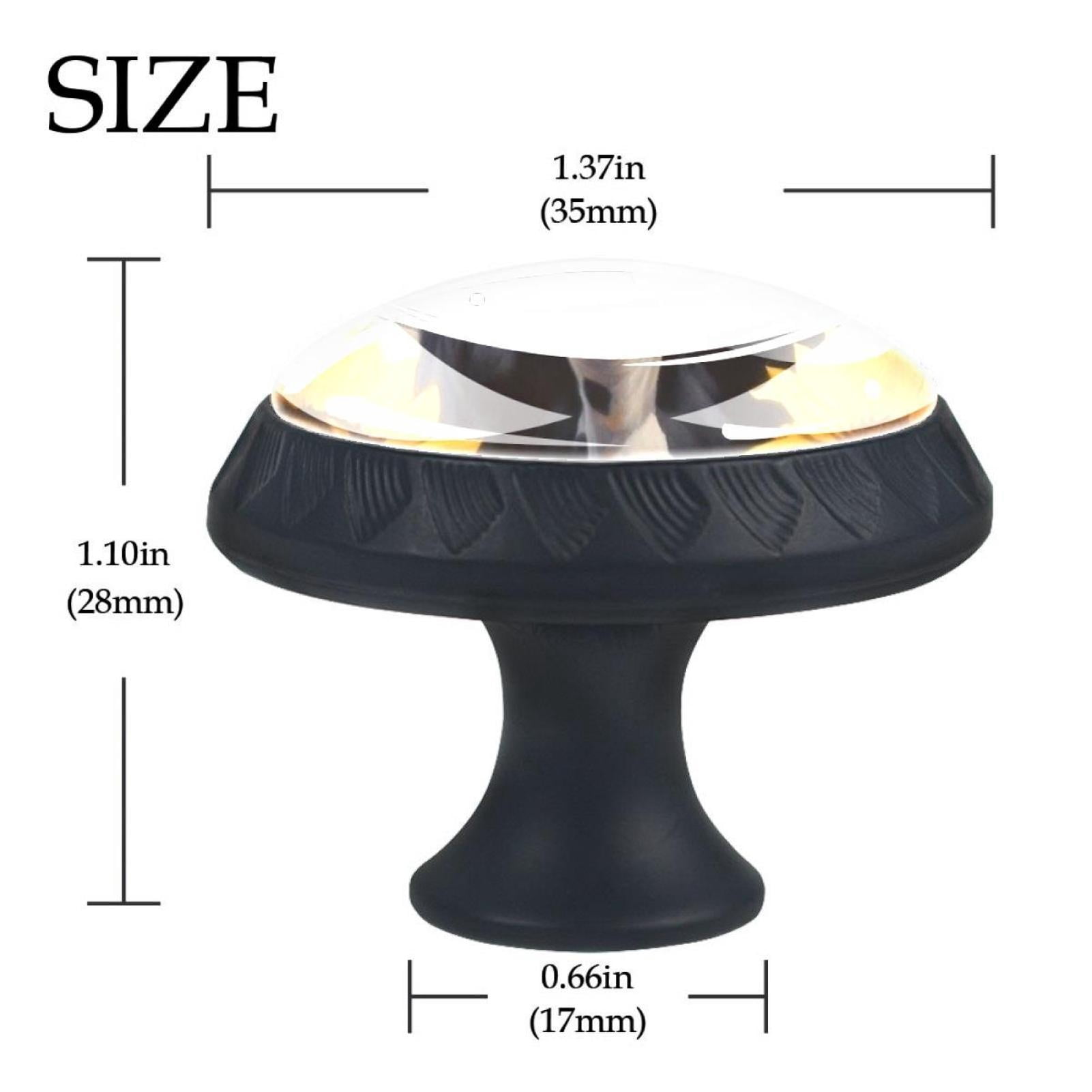 4 Pcs Cow and Sunflower Knobs for Kitchen Cabinet Cupboard Dresser Bookcase Drawer Pulls Handles Round Home Decor