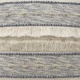 thumbnail image 6 of Ox Bay Tristan Striped Handmade Cotton Medium Square Pouf Ottoman, Navy/Ivory, 18" x 18" x 14", 6 of 7