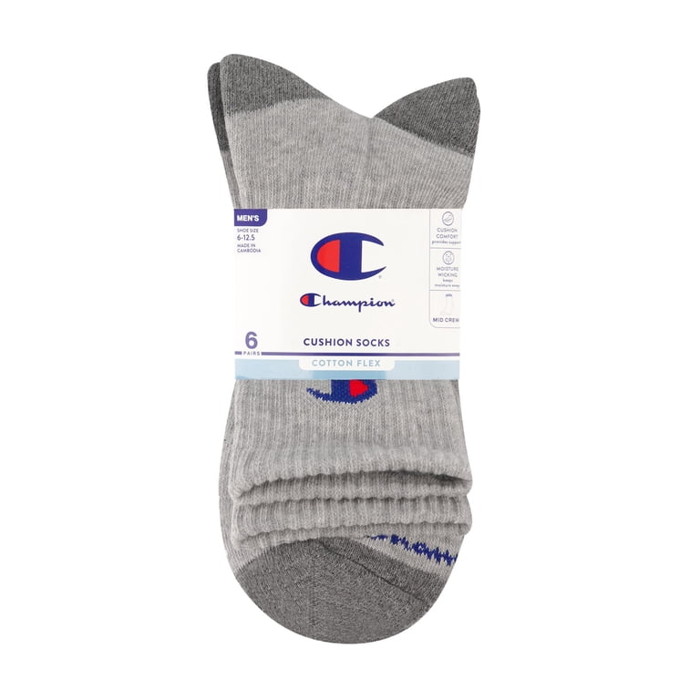 Champion Men's Mid Crew Socks 6-Pack, Half Terry Cushion photo 2