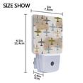thumbnail image 4 of Yayeee LED Plug in Night Light for The Home with Auto Dusk to Dawn Light Sensors, 2 Pack, Colorful Airplanes Pattern, 4 of 6