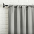 thumbnail image 4 of (2 pack) Sun Zero Avery 100% Blackout Rod Pocket Single Curtain Panel, Silver, 40"W x 63"L, 4 of 6