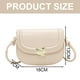 thumbnail image 2 of Bolso de hombro mini bolso de mano de PU bolso de mano de moda para mujer bolso de sillín de color sólido cartera blanca, 2 of 5