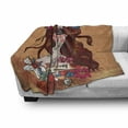 thumbnail image 3 of Day of the Dead Soft Flannel Fleece Throw Blanket, Dia de Los Muertos Spanish Culture Mexican Skull Art, Cozy Plush for Indoor and Outdoor Use, 50" x 60", Cinnamon Magenta Maroon, by Ambesonne, 3 of 6