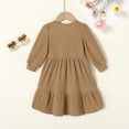 thumbnail image 4 of Tiny Cutey Baby Girl Dress Clothes Fall Long Sleeve Square Neck Solid Vintage Dresses Outfit Set for 3-4T, 4 of 8
