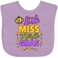 thumbnail image 3 of Inktastic Little Miss Mardi Gras with Crown and Dots Girls Baby Bib, 3 of 4