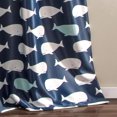 thumbnail image 5 of Lush Decor Whale Room Darkening 84" x 52" Navy 3" Rod Pocket 2-Pc Set Window Panel, 5 of 8