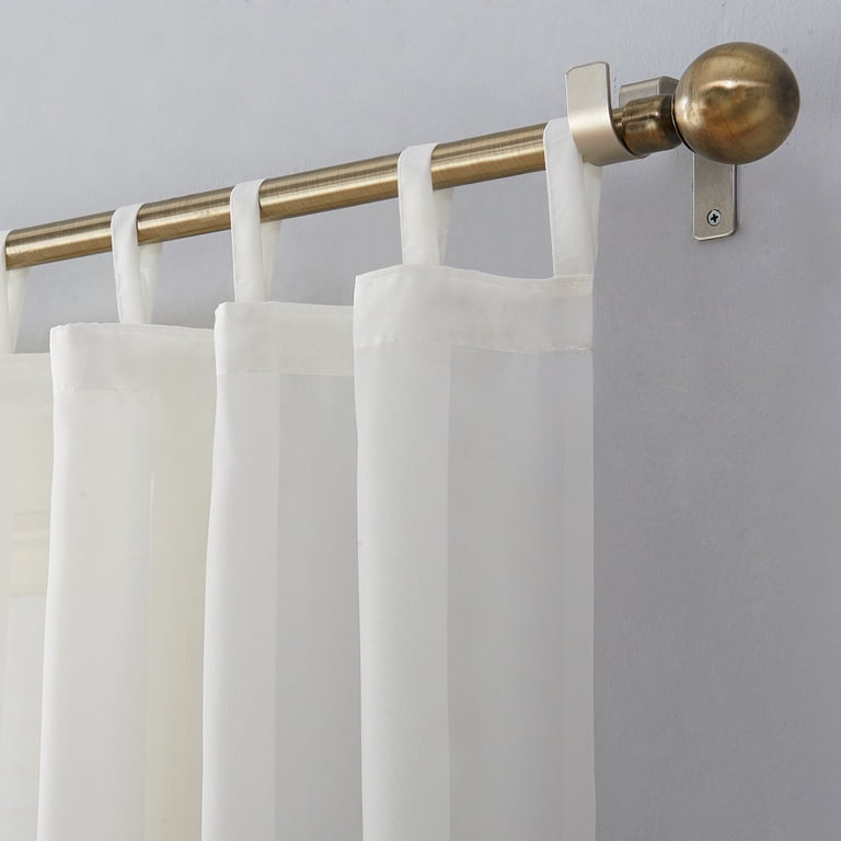 No. 918 Emily Sheer Voile Tab Top Curtain Panel, 59"x63" photo 2