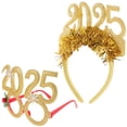 thumbnail image 1 of PTOOTP 1Ensemble Bandeau Doré 2025 Nouvel An Festif pour Adultes, 1 of 5