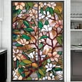 thumbnail image 4 of LAMIRO Static Cling Decorative Window Film Vinyl Non Adhesive Privacy Film,Stained Glass Window Film For Bathroom Shower Door Heat Control Anti UV (45X100Cm), 4 of 4