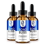 (3 Pack) Sono Bliss Ear Drops, SonoBliss Premium Hearing Support Formula, Official All Natural Dropper, Supplement for Ringing Ears, Maximum Strength Liquid, Reviews (180 mL)