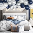 thumbnail image 2 of DIY Balloon Garland Arch Kit, Party Supplies Decorations, 128Pcs Midnight Blue, Silver & Confetti Balloons, for Bridal & Baby Shower Birthday, Wedding, Anniversary Graduation Party, 2 of 5