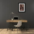 thumbnail image 3 of Unknown 22x32 Black Ornate Wood Framed with Double Matting Museum Art Print Titled - Man and Towel, 3 of 4