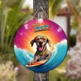 thumbnail image 4 of Retro Surfing Weimaraner in Cool Sunglasses Hello Summer Waves Round Wood Sign Weim Gray Ghost Dog Lover Hanging Wall Home Decor - 10001, 4 of 5