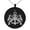 Black, variant on Stainless Steel Pirate Anchor & Pistols Emblem Engraved Small Medallion Circle Charm Pendant Necklace