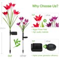 thumbnail image 2 of SOWAZ Lumières Solaires Extérieures, Lot de 4 Lumières de Jardin Solaires avec Fleurs de Lys Plus Grandes, Lumières Extérieures Étanches Changeant de Couleur - Panneau Solaire Plus Grand pour Décoration de Jardin de Patio Extérieur, 2 of 6