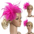 thumbnail image 1 of Coofit Fascinator Hat Multipurpose Fashion Faux Feather Derby Headband Tea Party Hat, 1 of 10