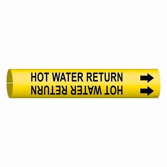 Brady Pipe Mrkr,Hot Water Return,1-1/2 to2-3/8, 4081-B 4081-B