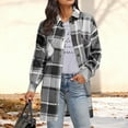 thumbnail image 2 of Women's Casual Printing Button Long Sleeves Cardigan Coat Tops Fashion Outfits Trendy Winter Clothing, 2 of 5