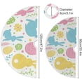 thumbnail image 3 of Coolnut Easter Tree Skirt Home Decoration Large Round Bunny Eggs Christmas Tree Skirt for Holiday Party Home Christmas Day Ornaments,47.2", 3 of 6