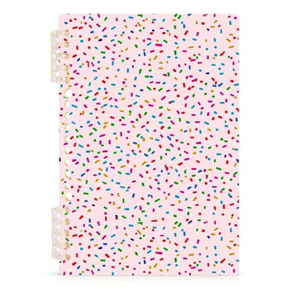 Colorful Sprinkles Notebooks 1-subject Journal 60 Sheets A5 College Ruled Paper Detachable Ring 8.3"x5.7"