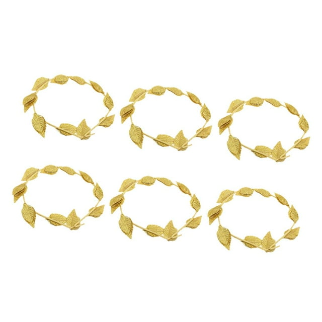 6x Tiara Nupcial Dorada, Diadema , de Cabello de Romana, de de Laurel de Boho para Mujeres Jinwen Venda de oro de las hojas de las mujeres