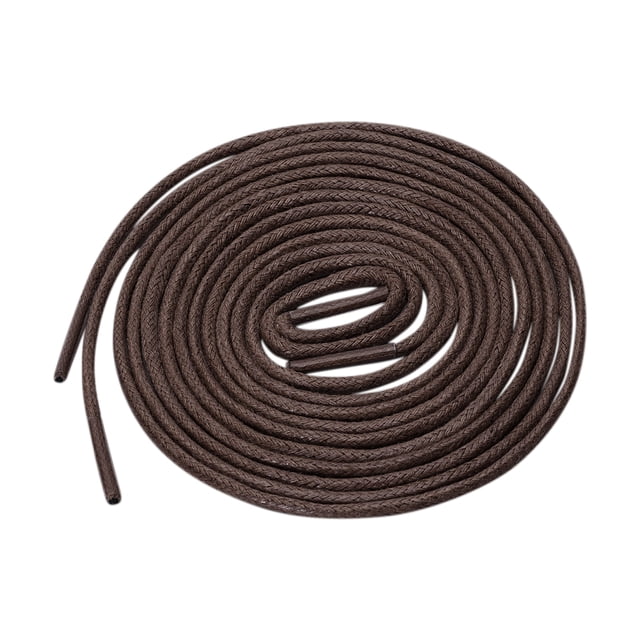 2 Pares De Cordones Redondos Encerados Oxford Para Zapatos De Vestir Botas Mujer Marrón Oscuro 150 cm uxcell