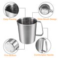 thumbnail image 3 of Uxcell 16 Ounces 500mL Stainless Steel 2 Measurement Scales Measuring Cup, 3 of 5