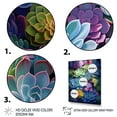thumbnail image 3 of Designart "Blue Green Succulents botanic Oasis" Floral & Botanical Floater Framed Wall Art Living Room, 3 of 7