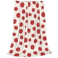 thumbnail image 2 of Fuzoiu Abstract Red Polka Dot Print Ultra-Soft Micro Fleece Blanket,All Seasons Flannel Throw, Lightweight Blanket for Bed, Sofa, Couch, Movie Night, Camping, and Travel-80"x60", 2 of 7