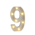 thumbnail image 2 of LED Letter and Number Night Light Battery Operated Glow Signs for Wedding Party Birthday or Festival Decoration Customizable Tabletop Display with Stand(Number 9), 2 of 6