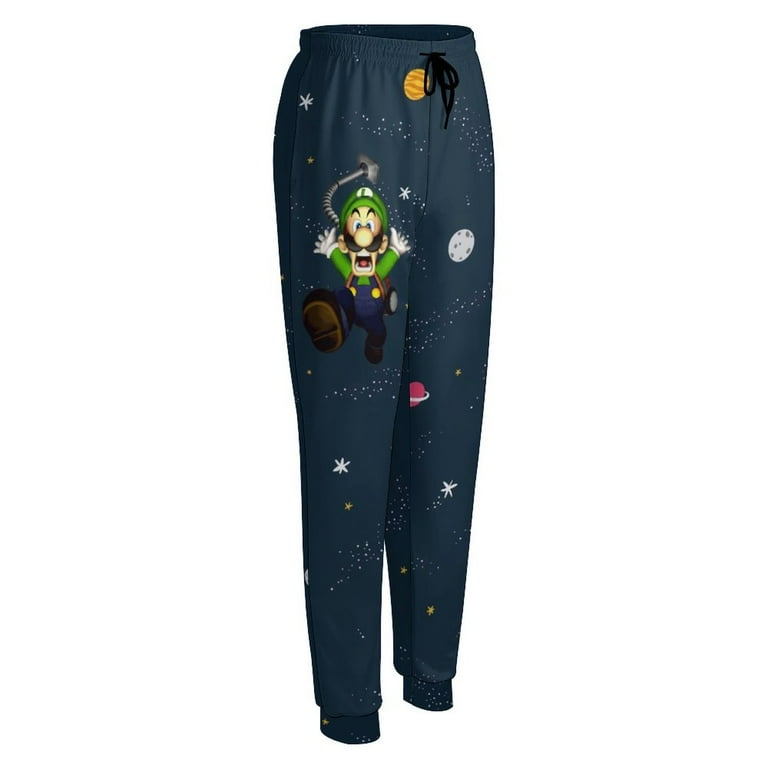 Cartoon Character Luigi s Mansion Womens Sweatpants Joggers Pants Trousers 3D Printing Novelty Sweatpants With Drawstring Closed Bottom