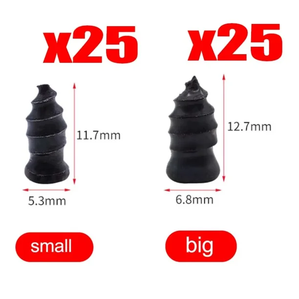 Desde China 50 clavos de vacío for reparación de neumáticos de coche, motocicleta, camión, scooter, bicicleta, reparación de pinchazos, herramientas sin cámara