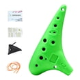 thumbnail image 3 of Flauta ocarina profesional compacta de 12 agujeros, tenor en Do, ocarina alto en Do. Verde, 3 of 9