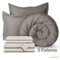 thumbnail image 4 of Set Edredón Acolchado Dreamlab con Fundas de Almohadas y Juego de Sábanas Tamaño Queen Arena Beige, 4 of 9