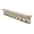 thumbnail image 2 of Home Wall Decorative Antique Brass Hardware 8 Hook Coat Rack, White, 2 of 7