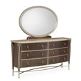 thumbnail image 4 of Michael Amini Villa Cherie Wood Dresser and Mirror in Hazelnut Brown, 4 of 15