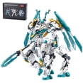 thumbnail image 1 of Juego de juguetes Building Blocks CSNRHG White Horse Dragon Samurai Mech Robot Model Knight 2 en 1 731 piezas, 1 of 7