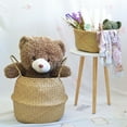 thumbnail image 4 of Wicker Storage Foldable Basket  Bamboo Seagrass Flower Pot Planter Garden Decor, 4 of 6
