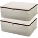 thumbnail image 1 of Bolsa de almacenamiento de lona de 2 piezas, organizador de armario grueso, suave y transpirable para ropa de cama, edredones, almohadas, mantas, ropa,, 1 of 5