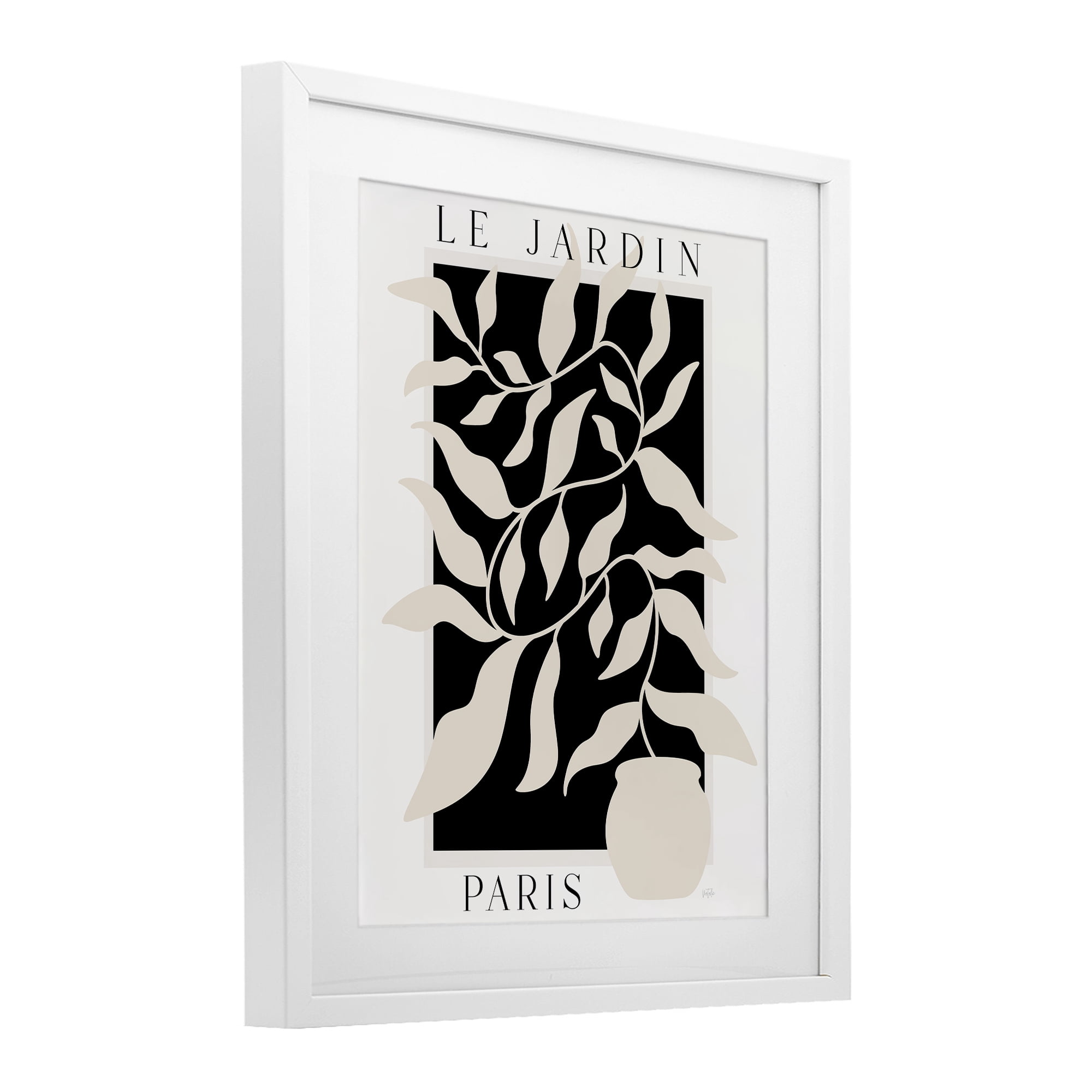 Stupell Industries Le Jardin Paris Botanicals White Framed Print Under Glass, design by Natalie Carpentieri