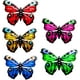 thumbnail image 1 of Mariposa de metal de 5 piezas, decoración artística, escultura de pared de metal 3D, mariposa de metal colgante, mariposa de decoración 3D para colgar arte de pared, jardín, césped, interior y exterio, 1 of 5